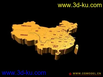 3D打印模型中国地图的图片