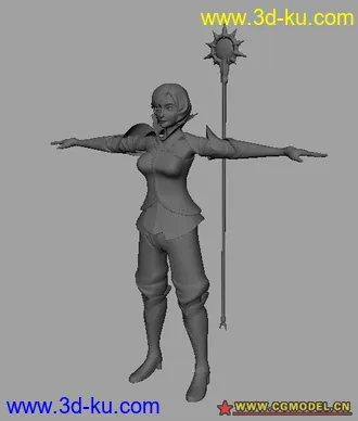 自己做的科幻女人模型，希望大家喜欢，顺便给我提些意见的图片