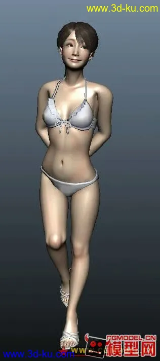 3D打印模型比基尼妹妹绑定的图片