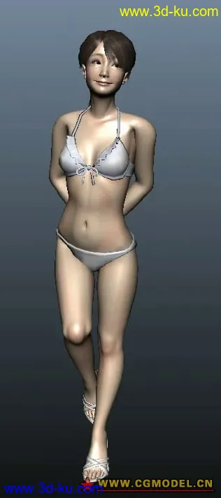 3D打印模型比基尼妹妹绑定的图片