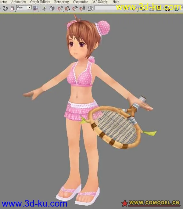 可爱萝莉(网球拍拍)模型的图片1
