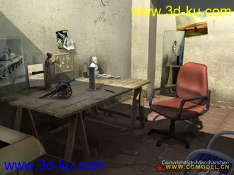 3D打印模型室内小场景的图片