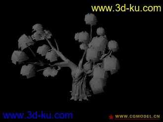 3D打印模型补发 一颗精细的带材质大树 很合适的场景道具/的图片