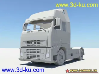 『原创第一弹』以前做的一个maya卡车模型Volvo_Truck的图片