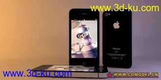 3D打印模型苹果第四代黑色超薄手机的图片