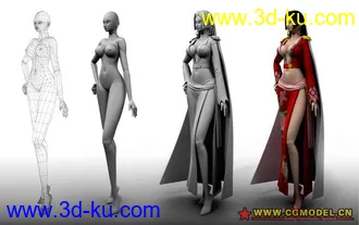 3D打印模型个人作品（女帝汉库克）没有细分的图片