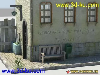 3D打印模型自己做的简单房模，有渲染哦，大家给我顶顶吧的图片