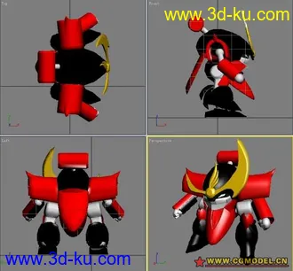 3D打印模型新手自制战神丸素模的图片