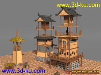 3D打印模型古建筑的图片