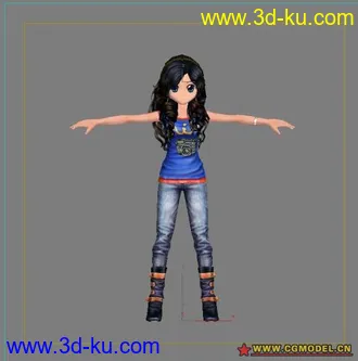 3D打印模型漂亮滴小MM的图片