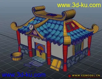 3D打印模型三转二 场景房子··的图片