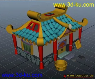 3D打印模型三转二 场景房子··的图片
