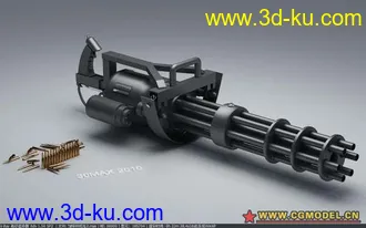 3D打印模型加特林机枪的图片