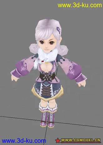 3D打印模型卡通女孩的图片