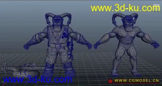 3D打印模型（小怪兽）没有细分的图片
