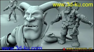 3D打印模型（小怪兽）没有细分的图片