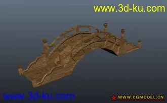 3D打印模型简单的 木桥、的图片