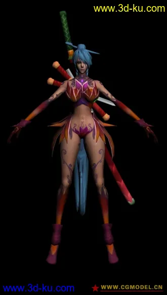 3D打印模型Stella from LOCO (all models, rigged, plus animations and weapons)的图片