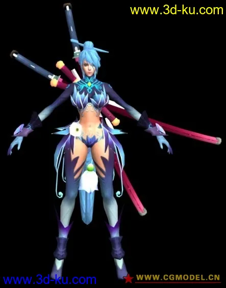 Stella from LOCO (all models, rigged, plus animations and weapons)模型的图片4