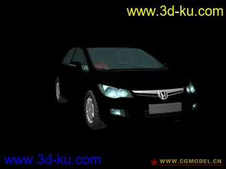 3D打印模型civic 8th 黑色的图片