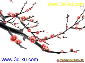 3D打印模型墨意梅花的图片