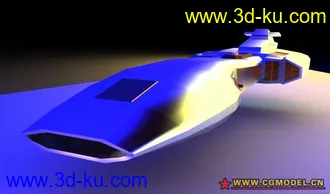 3D打印模型新鲜出炉的战舰的图片