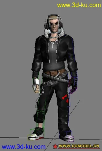 3D打印模型街头篮球里四个人物 有绑定的图片