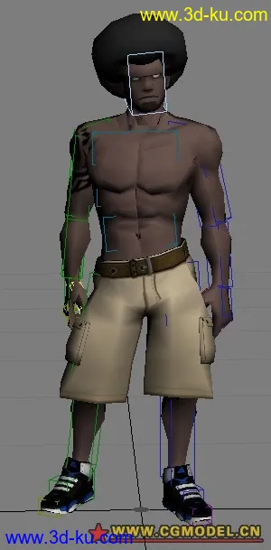 3D打印模型街头篮球里四个人物 有绑定的图片