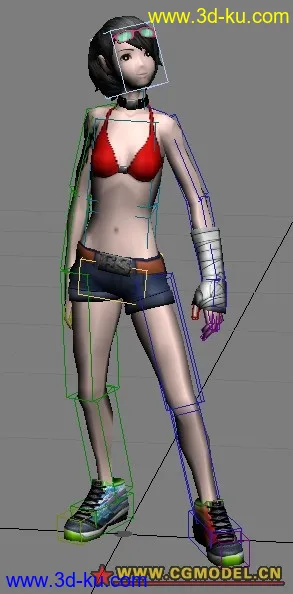 3D打印模型街头篮球里四个人物 有绑定的图片