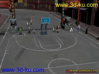 3D打印模型街头篮球 场景的图片
