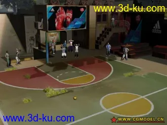3D打印模型街头篮球 场景的图片