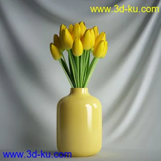 盆景模型,盆栽模型,鲜花模型,花瓶模型,玫瑰,仙人掌,百合等模型20个的图片1