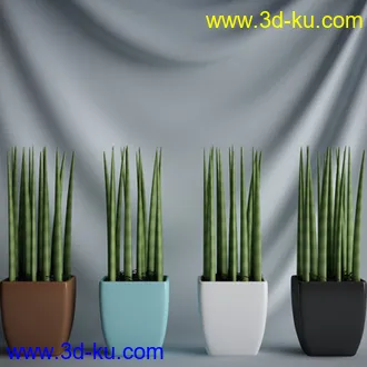 盆景模型,盆栽模型,鲜花模型,花瓶模型,玫瑰,仙人掌,百合等模型20个的图片