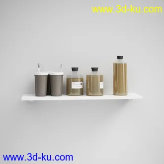 卫浴模型,毛巾,牙刷,马桶,洗脸盆,柜子,竹楼等卫生间,浴室物品模型41个的图片12