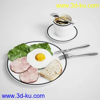 食物模型合集,肉类,蔬菜,面包,点心,果汁,碗碟,餐具,烧鸡,披萨,水果,蛋糕,饼干,米饭等20个模型的图片