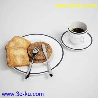 食物模型合集,肉类,蔬菜,面包,点心,果汁,碗碟,餐具,烧鸡,披萨,水果,蛋糕,饼干,米饭等20个模型的图片