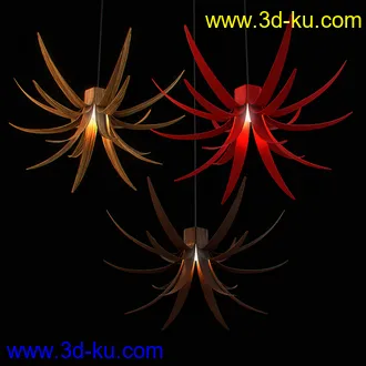 灯模型合集,艺术灯,创意灯,竹灯,台灯,吊灯,立地灯等20个模型的图片