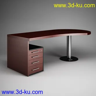 办公家具合集,桌子,柜子,背靠椅,皮椅,木椅,木架,创意椅子等模型65个的图片3