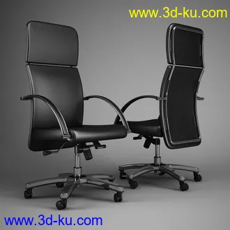 办公家具合集,桌子,柜子,背靠椅,皮椅,木椅,木架,创意椅子等模型65个的图片43