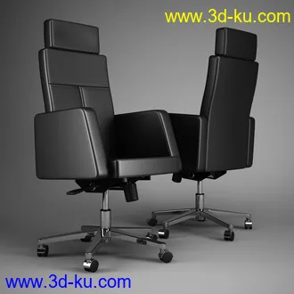 办公家具合集,桌子,柜子,背靠椅,皮椅,木椅,木架,创意椅子等模型65个的图片45