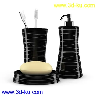 卫生间物品,浴室物品,洗脸盆,马桶,沐浴间,卷纸,毛巾,衣架,挂勾,牙刷,香皂,水龙头,沐浴露,浴缸模型70个的图片59