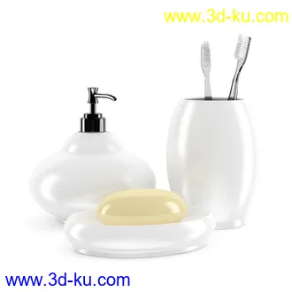 卫生间物品,浴室物品,洗脸盆,马桶,沐浴间,卷纸,毛巾,衣架,挂勾,牙刷,香皂,水龙头,沐浴露,浴缸模型70个的图片60