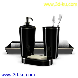 卫生间物品,浴室物品,洗脸盆,马桶,沐浴间,卷纸,毛巾,衣架,挂勾,牙刷,香皂,水龙头,沐浴露,浴缸模型70个的图片61