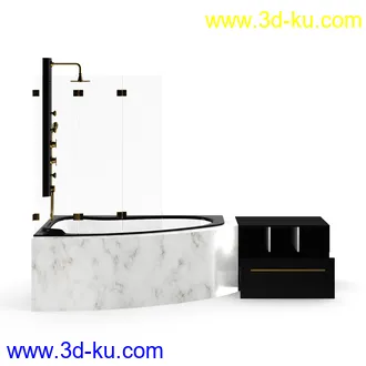 卫生间物品,浴室物品,洗脸盆,马桶,沐浴间,卷纸,毛巾,衣架,挂勾,牙刷,香皂,水龙头,沐浴露,浴缸模型70个的图片68