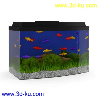 玻璃容器,鱼缸,玻璃槽,金鱼缸,盛具,玻璃瓶等模型15个的图片