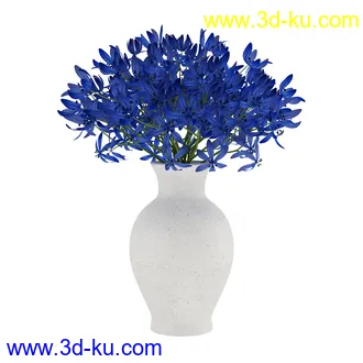 花卉模型合集,牵牛花,玫瑰,蝴蝶兰,水仙花,菊花,玻璃花瓶,陶瓷花瓶,花樽,君子兰等花模型20个的图片