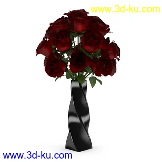 花卉模型合集,牵牛花,玫瑰,蝴蝶兰,水仙花,菊花,玻璃花瓶,陶瓷花瓶,花樽,君子兰等花模型20个的图片