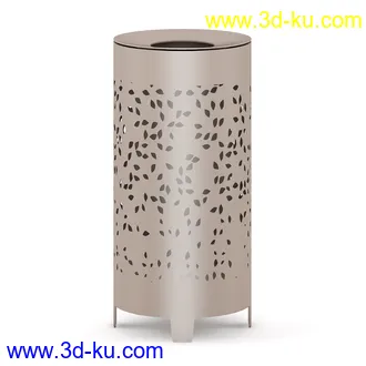 街道设施,公共物品,石椅,长椅,圆形椅子,垃圾桶,灯柱,街灯,路灯,防护栏,格子地面,围栏等模型41个的图片12