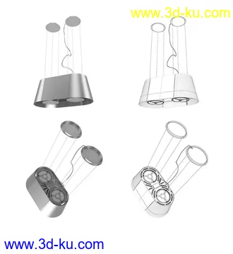 厨房设备,厨房电器,吊灯,抽油烟机,电磁炉,扫地机,洗地机,烤箱,烘焙机,消毒碗柜,冰柜,洗碗槽等模型25个的图片