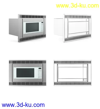 厨房设备,厨房电器,吊灯,抽油烟机,电磁炉,扫地机,洗地机,烤箱,烘焙机,消毒碗柜,冰柜,洗碗槽等模型25个的图片6